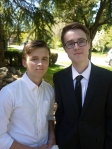 Anders hanging with Evan before heading off to his dry grad dinner/dance celebration